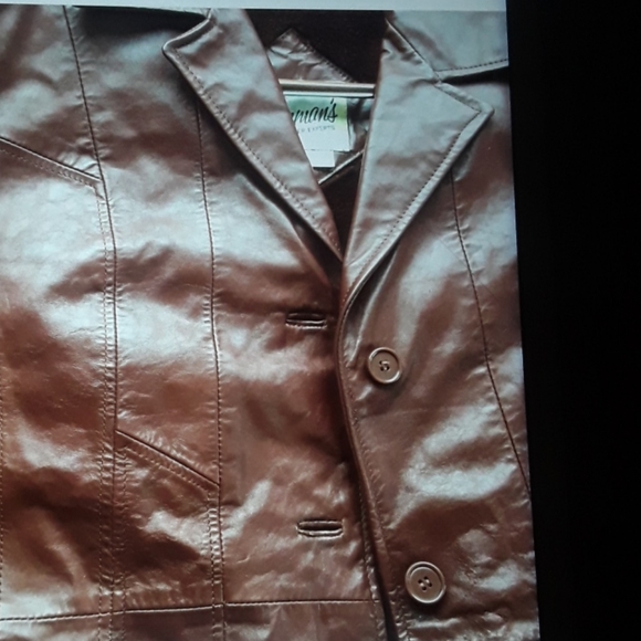 Authentic 1970’s Berman's Leather Car Coat CORDOVAN - Picture 8 of 16